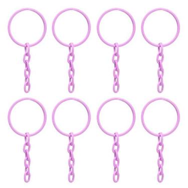 Imagem de Argolas Rosa Bebe 23mm Com Corrente 50 Unidades Chá De Bebe - RA