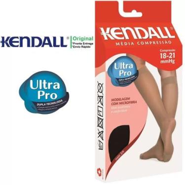 Imagem de Meia de compressão 3/4 Kendall 1671 Com Ponteira Preta, GG, Preto