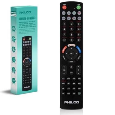 Imagem de PHILCO Controle remoto universal para TV, compatível com Samsung, LG, Vizio, Sony, Hisense, Roku, Sharp e mais Smart TVs, configuração simples e ampla compatibilidade, design ergonômico