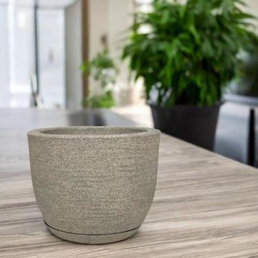 Imagem de VASO DECORATIVO PARA PLANTAS E FLORES EM POLIETILENO ESCOVADO 30x33 - 