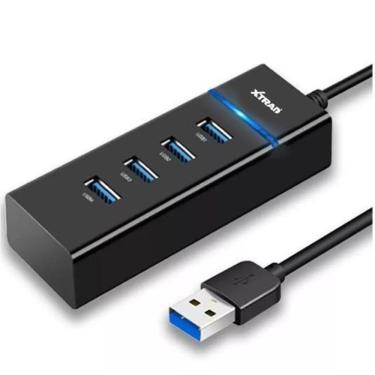 Imagem de Hub Adaptador Usb Extensor 4 Portas 3.0 Teclado Mouse 30Cm