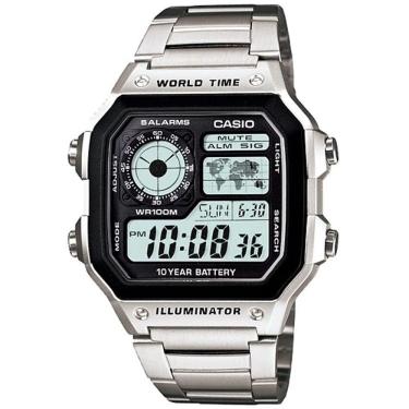Imagem de Relógio CASIO masculino world time AE-1200WHD-1AVDF