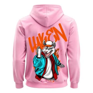Imagem de Moletom Blusa de Frio Luken lk estampado rato street mouse tendencia, 