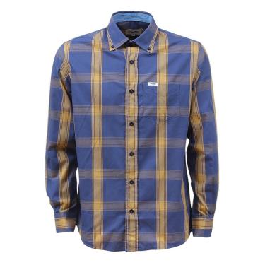 Imagem de Camisa Masculina Xadrez Azul Manga Longa Wrangler 37788