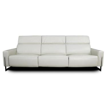 Imagem de Sofá Reclinável Elétrico de Couro Legend Off White- Mempra (3 módulos)