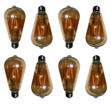 Imagem de Lampada Multi Filamento Led Kit 8 Unidades Vintage Decoraçao Retro Casa Jardim Quintal Iluminaçao