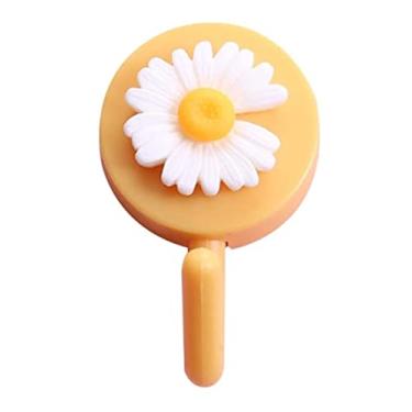 Imagem de Ganchos para casaco gancho de parede animal para porta-chaves casaco toalha de plástico suporte de máscara organizador de banheiro pendurar roupas chapéu toalha (cor: abóboras) (margaridas)