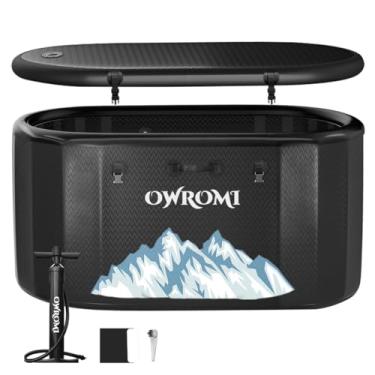 Imagem de Banheira de gelo inflável para recuperação de atletas, banheira de mergulho frio com tampa, compatível com refrigerador de água, banheira de água fria grande XXL para terapia de água fria