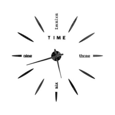 Imagem de Relógio de Parede Moderno 3D DIY - Quartzo, Acrílico e Espelho - Decor