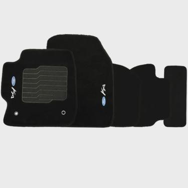Imagem de Jogo de Tapete Automotivo Carpete Ford Ka 2015 à 2019 Soft Logo Bordado 5 Peças