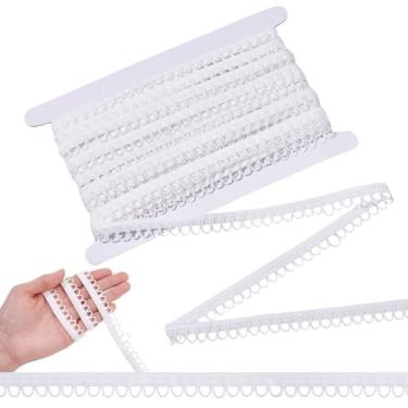 Imagem de NBEADS Acabamento de borda elástica de 16,4 metros, 1,2 cm de largura, acabamento de costura, lingerie, enfeites de roupas para artesanato, fantasia, casamento, vestido de noiva, almofadas, cortina