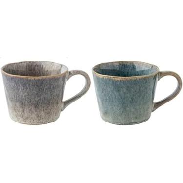 Imagem de 2pc Copos De Café E Água De Cerâmica Brilhante, Forno De Queima De Transformação De Esmalte, 350ml