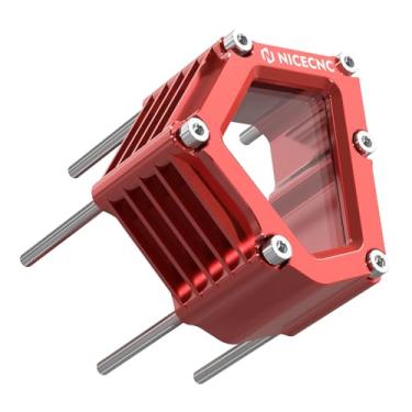 Imagem de NICECNC Protetor de cárter de tampa de óleo compatível com Yamaha YFZ450R 2009 2010 2011 2012 2013-2023, YFZ450RSE 2009-2019 2020 2021 2022 2023 Vermelho