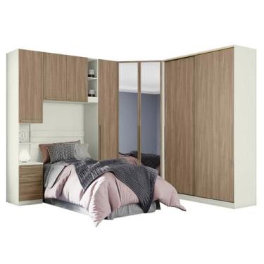 Imagem de Quarto Modulado Seletto 05 Areia/Jequitibá - Henn