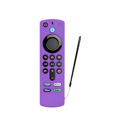 Imagem de Capinha capa para controle remoto Fire TV Stick (3ª geração), silicone à prova de choque e antiderrapante, capa 4K para controle remoto Fire TV Stick (Rosa)