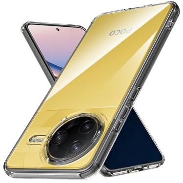 Imagem de Anoowkoa Capa projetada para Xiaomi Poco F7 Ultra 5G: TPU e PC [antiamarelamento] capa transparente para celular. À prova de choque de grau militar. Ultrafina à prova de quedas e transparência