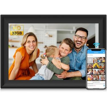 Imagem de YENOCK Porta-Retratos Digital Ssa Porta-Retratos Digital Com 32 Gb De Armazenamento Interno Moldura Wifi De 10,1 Polegadas Tela Sensível Ao Toque Lcd Ips 1280X800 Moldura De Nuvem Inteligente Rotaçã