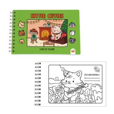 Imagem de Livro de Colorir Série Cuties 2025 Vale das Letras 64 Páginas, Kittie 