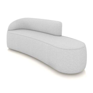 Imagem de Sofá 4 Lugares Orgânico 220 Cm Morgan Linho Cinza D03 - D'rossi