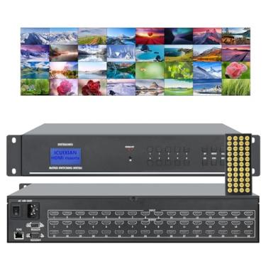 Imagem de ICUIXIAN 4K Hdmi Matrix 16X32 4K@30Hz Suporte Rs232+Web Gui+Controle Ir,Edid,Hdcp,Rackmount 16X32 Hdmi Matrix Switch Tela Led,Dolby Digital,Transmissão De Áudio Dts-Hd Hdmi Matrix Switcher