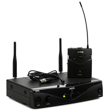 Imagem de AKG Conjunto de apresentador Pro Audio WMS420, sistema de microfone sem fio com receptor estacionário SR420, transmissor de bolso P420 e microfone de lapela C417L