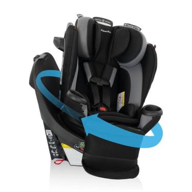 Imagem de Cadeirinha de Carro Giratória Evenflo Revolve360 Extend All-in-One com Capa de Limpeza Rápida - Cinza Revere