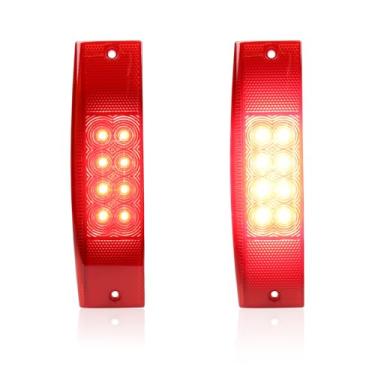 Imagem de LUKFMOSTOR 2 peças de luzes traseiras de LED vermelho ATV para Polaris Ranger 570 Lanterna traseira de freio para 2411450 Ranger 400 500 570 800 EFI tamanho médio