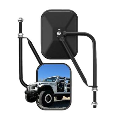 Imagem de SUNPIE Wrangler Mirrors Doors off Compatível com Jeep Wrangler CJ YJ TJ JK JL 1987-2025, espelho sem porta com vista lateral para Wrangler em topless com instalação mais rápida de dobradiça de porta