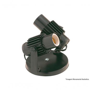 Imagem de Spot Alum Aletado 2 Canoplas Preto