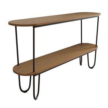 Imagem de Aparador Requinte Pés De Aço Tubolar 160 Cm Canela/preto Canela/preto