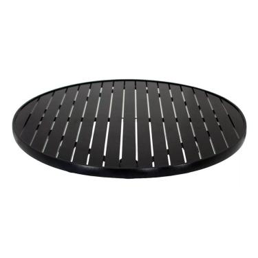 Imagem de Tampo Roma Ripado Em Alumínio P Mesas Diametro 1 Metro Trama Preto