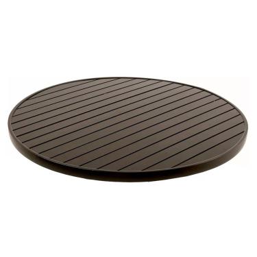 Imagem de Tampo Roma Ripado Em Alumínio P Mesas Diametro 1 Metro Trama Marrom