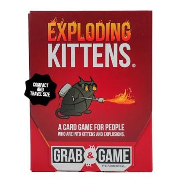 Imagem de Exploding Kittens Grab & Game - Hilarious & Compact Card Game for Family and Travel - Easter Basket Stuffer - Easter Party Fun for Ages 7 and Up - 2-4 Players - 15 Minutes of Play