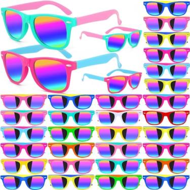Imagem de Oleitodh Pacote Com 60 Óculos De Sol Infantis, Lembrancinhas Para Festa, Óculos De Sol Neon Infantis A Granel, Óculos De Sol Infantis Para Meninos E Meninas, Pacote Para Enchimento De Sacolas De Gul