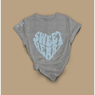 Imagem de Camiseta Com Desenho De Coração Moderno  Visual Minimalista - Lobo Set