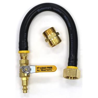 Imagem de Sistema de irrigação Winterize, torneira externa, trailer, trailer e trailer de viagem: plugue de compressor de ar para torneira de mangueira de jardim adaptador de sopro (latão sem chumbo) com