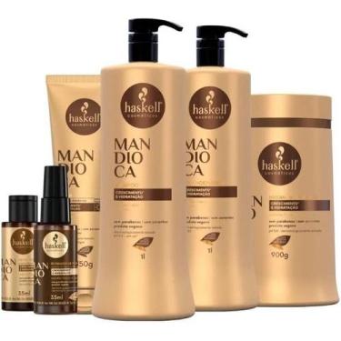 Imagem de Kit Haskell Mandioca Completo 1 Litro 6 Produtos - Haskell Cosméticos