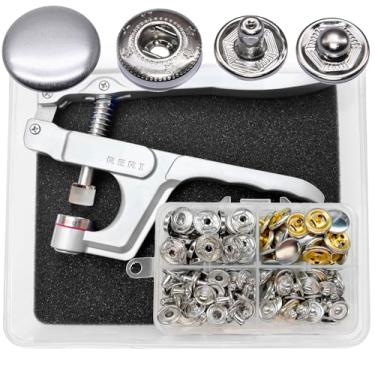 Imagem de RERI Botões De Pressão Com Alicate Pressão, Metal Prateado 15 Mm Para Roupas, Jaquetas, Couro, Jeans, Pulseiras E Bolsas