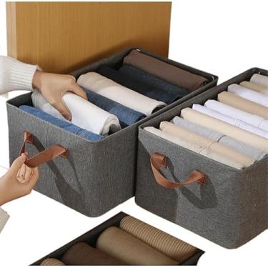 Imagem de Caixa Organizadora para Roupas - Gaveteiro com Divisórias para Roupas Íntimas, Calças, Meias e Acessórios - Organizador de Guarda-Roupa(4 Unis)