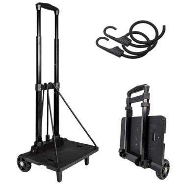 Imagem de HapBoby Carrinho De Mochila Com Cordas Elásticas, Dobrável Liga Alumínio Para Bagagem, Laptops, Equipamentos Acampamento, Sacolas Compras E Muito Mais - Mão Portátil Leve