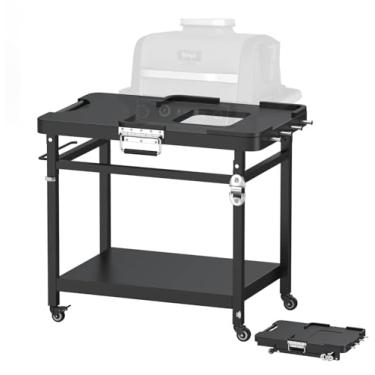 Imagem de Suporte para churrasqueira Ninja Woodfire ao ar livre, carrinho dobrável portátil para forno de pizza Ninja XSKUNSTAND OG700 OG800 OG900 XL e OO101 Woodfire Smoker Pizza Oven