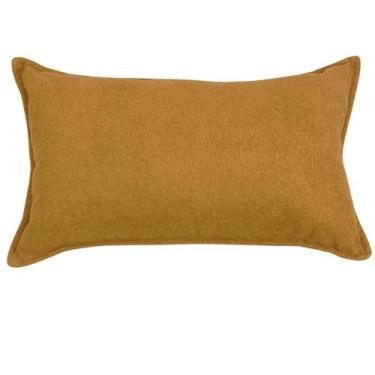 Imagem de Capa retangular baguete boucle mostarda 30x50 cm - CIA DAS ALMOFADAS