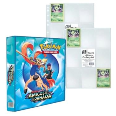 Imagem de Álbum Pasta Fichário Pokemon Escarlate e Violeta Amigos de Jornada com 20 Folhas Plásticas Cartas
