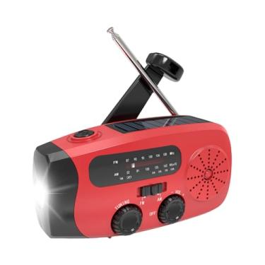 Imagem de Rádio Transistorizado Pequeno AM/FM - Rádio SW/AM/FM Portátil - Reprodutor MP3 Multiuso com Painel Solar, Manivela e USB para Emergências, Sobrevivência e Atividades ao Ar Livre (Apagões, Tempestades,