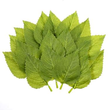 Imagem de Sliverdew 30 peças de folhas artificiais, folhas falsas, 9,5 x 5 cm, folhas falsas de girassol, folhas em massa, folhas para buquês de casamento, grinaldas, decoração, artesanato, scrapbook, arranjos