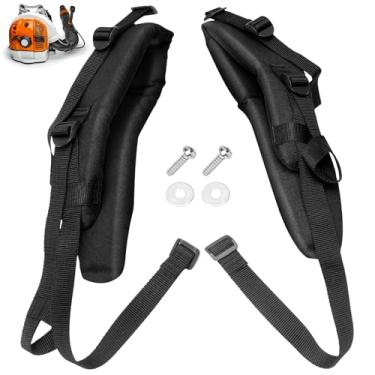 Imagem de Correias de arnês soprador 4282-710-9020 4282-710-9030 Esquerda/Direita ambas as alças de ombro (com parafuso de fixação HGR0384) Compatível com Stihl BR500 BR550 BR600 BR700