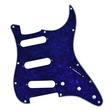 Imagem de KAISH 11 Furos ST/Strat Estilo Pickguard SSS Pick Guard para Stratocaster EUA/México Stratocaster/Strat Blue Pearl