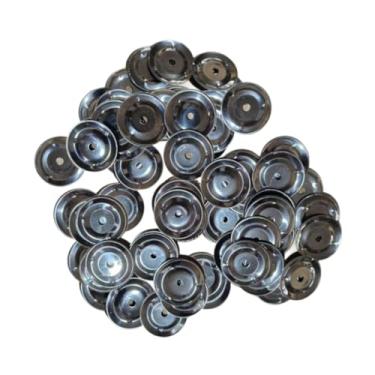 Imagem de menolana 100x Pratos de 1,46 polegadas, Pandeiro Ching Rings Pretos Montáveis ​​em Metal, Conjunto de Hihat, Acessórios para Bateria para Adultos/Crianças