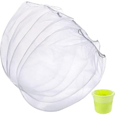 Imagem de Sacos de filtro de tinta branco fina bolsa de filtros de tela de 5 galões abertura elástica sacos de filtro de tinta hidropônica bolsa para pintura jardinagem