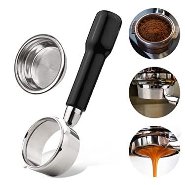 Imagem de Chusui 58mm 2 orelhas de aço inoxidável sem fundo portafiltro de plástico alça de café copo cesta de filtro para GAGGIA CLASSIC EVOLUTION EXPRESSO BABY CLASSIC NEW BABY CL
